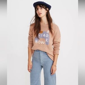 MADEWELL tan Caio for now pullover sweater